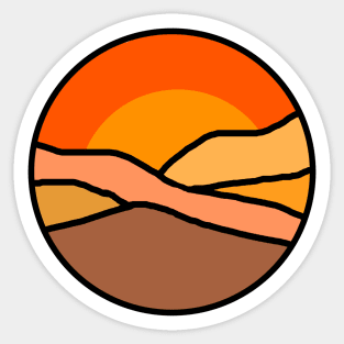 Sunset in the Desert Sticker